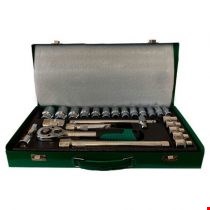 بکس 24 پارچه فشار قوی سبز سفید جعبه فلزی درایو 1/2 ادون مدل MTB-24 EDON X24 PCS