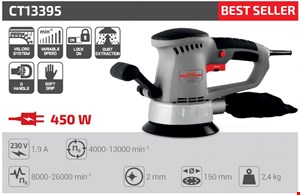 سنباده لرزان 450 وات کرون مدل Crown CT13395